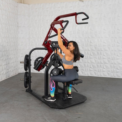 Pro Strength Rotary Lat Pull - Down - Muscle D Fitness - Premium - Adjustable - Plate Loaded - Lat Training - Grit Grind Strength