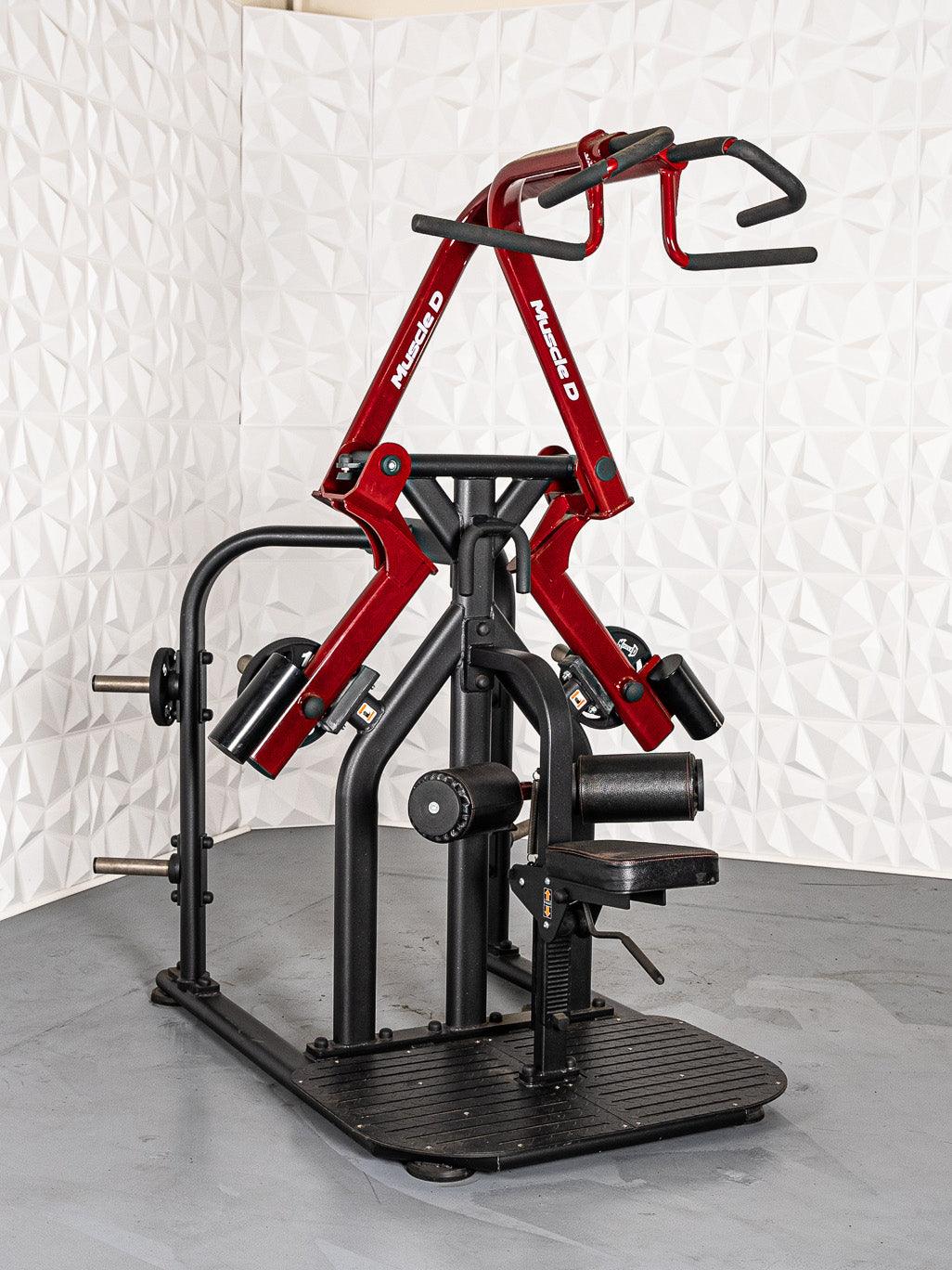 Pro Strength Rotary Lat Pull - Down - Muscle D Fitness - Premium - Adjustable - Plate Loaded - Lat Training - Grit Grind Strength