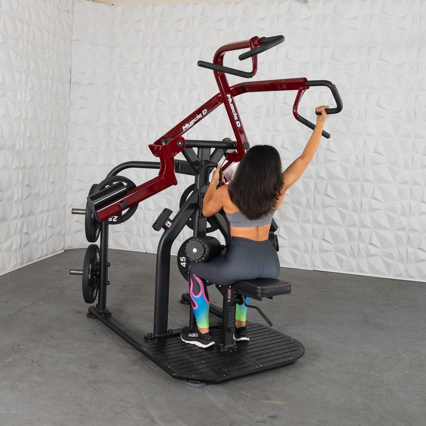 Pro Strength Rotary Lat Pull - Down - Muscle D Fitness - Premium - Adjustable - Plate Loaded - Lat Training - Grit Grind Strength