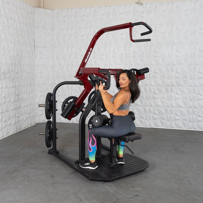 Pro Strength Rotary Lat Pull - Down - Muscle D Fitness - Premium - Adjustable - Plate Loaded - Lat Training - Grit Grind Strength