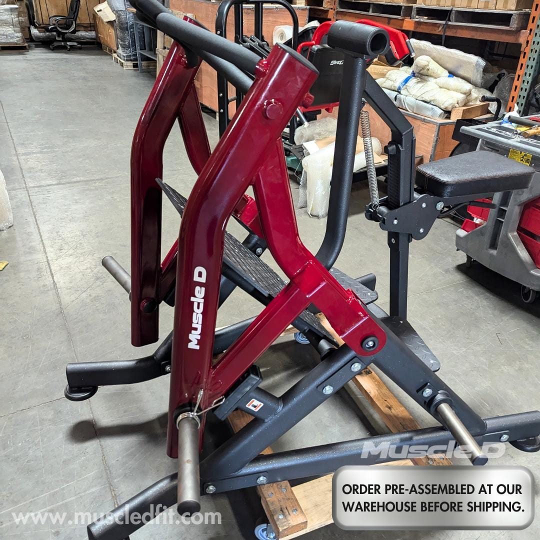 Pro Strength Seated Row - Muscle D Fitness - Commercial Grade - Plate Loaded - Iso - Lateral Training - Grit Grind Strength