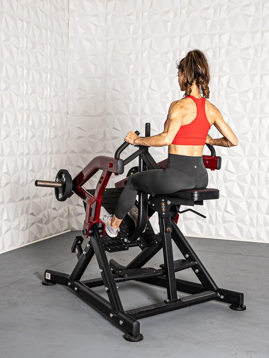 Pro Strength Seated Row - Muscle D Fitness - Commercial Grade - Plate Loaded - Iso - Lateral Training - Grit Grind Strength