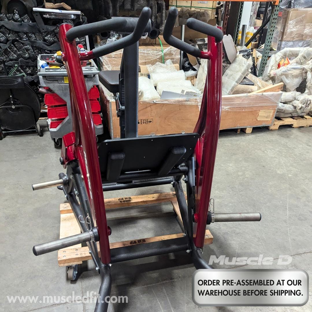 Pro Strength Seated Row - Muscle D Fitness - Commercial Grade - Plate Loaded - Iso - Lateral Training - Grit Grind Strength