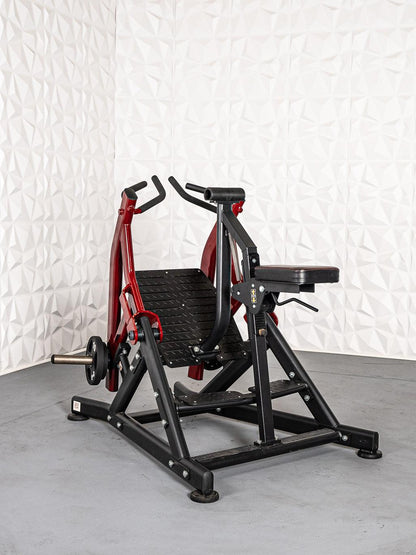 Pro Strength Seated Row - Muscle D Fitness - Commercial Grade - Plate Loaded - Iso - Lateral Training - Grit Grind Strength