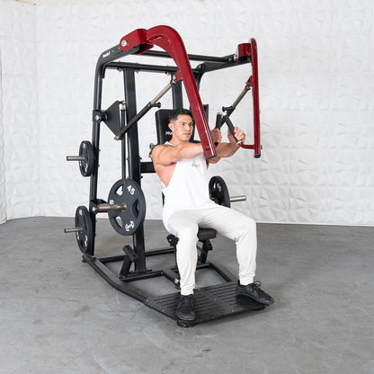 Pro Strength Wide Chest Press - Muscle D Fitness - Premium Adjustable Plate Loaded Bench Press - Grit Grind Strength