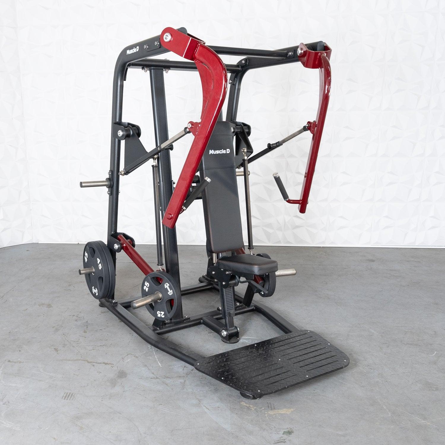 Pro Strength Wide Chest Press - Muscle D Fitness - Premium Adjustable Plate Loaded Bench Press - Grit Grind Strength