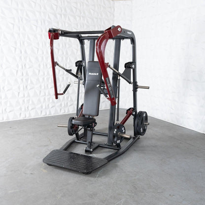 Pro Strength Wide Chest Press - Muscle D Fitness - Premium Adjustable Plate Loaded Bench Press - Grit Grind Strength