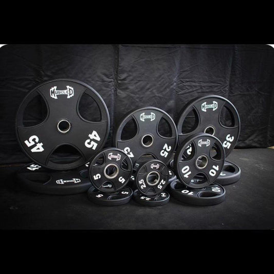 Pro Urethane Coated Olympic Plates - Per Pair / Set - Muscle D Fitness - Olympic Weight Pair - Grit Grind Strength