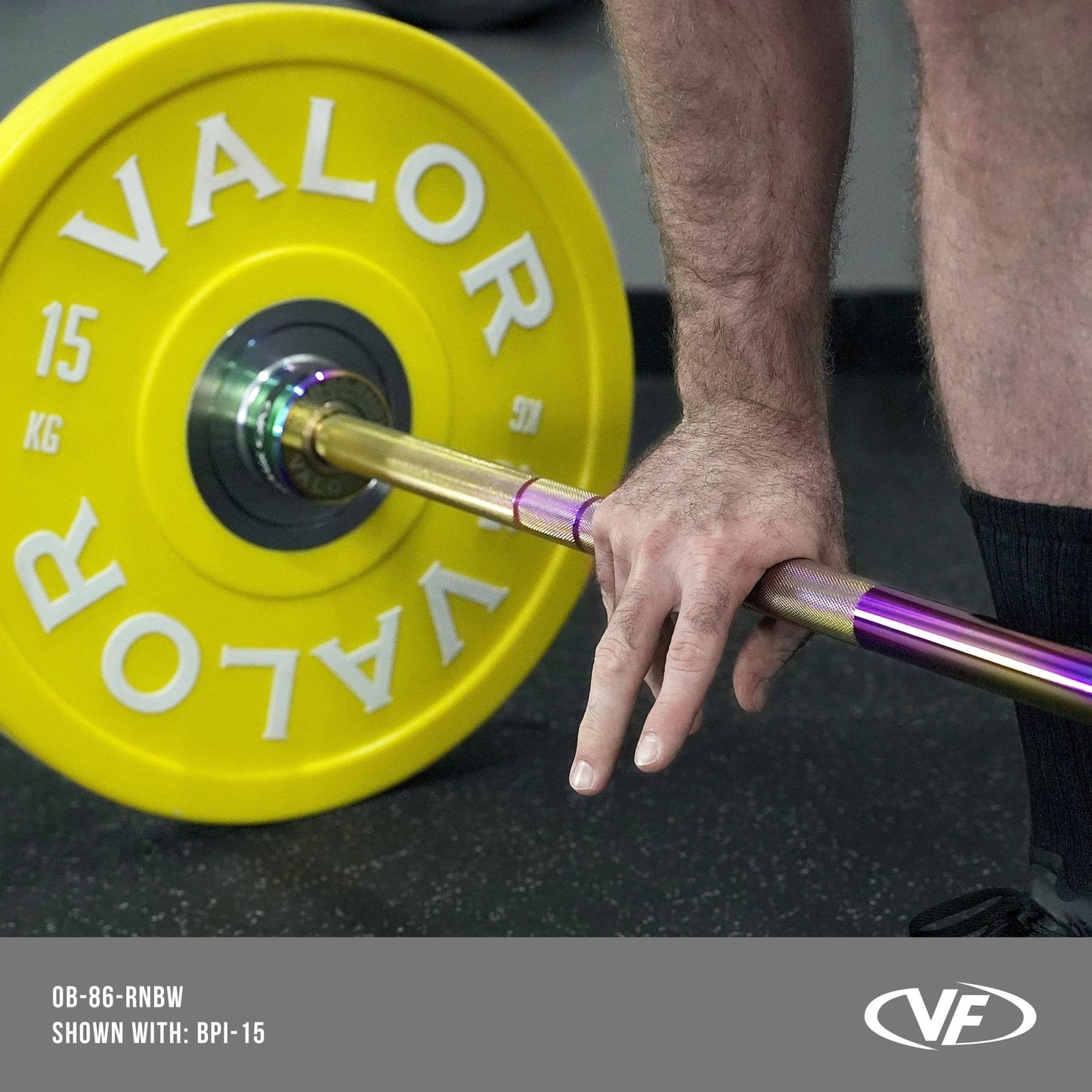 Rainbow Coated Needle Bearing Barbell - Grit Grind Strength