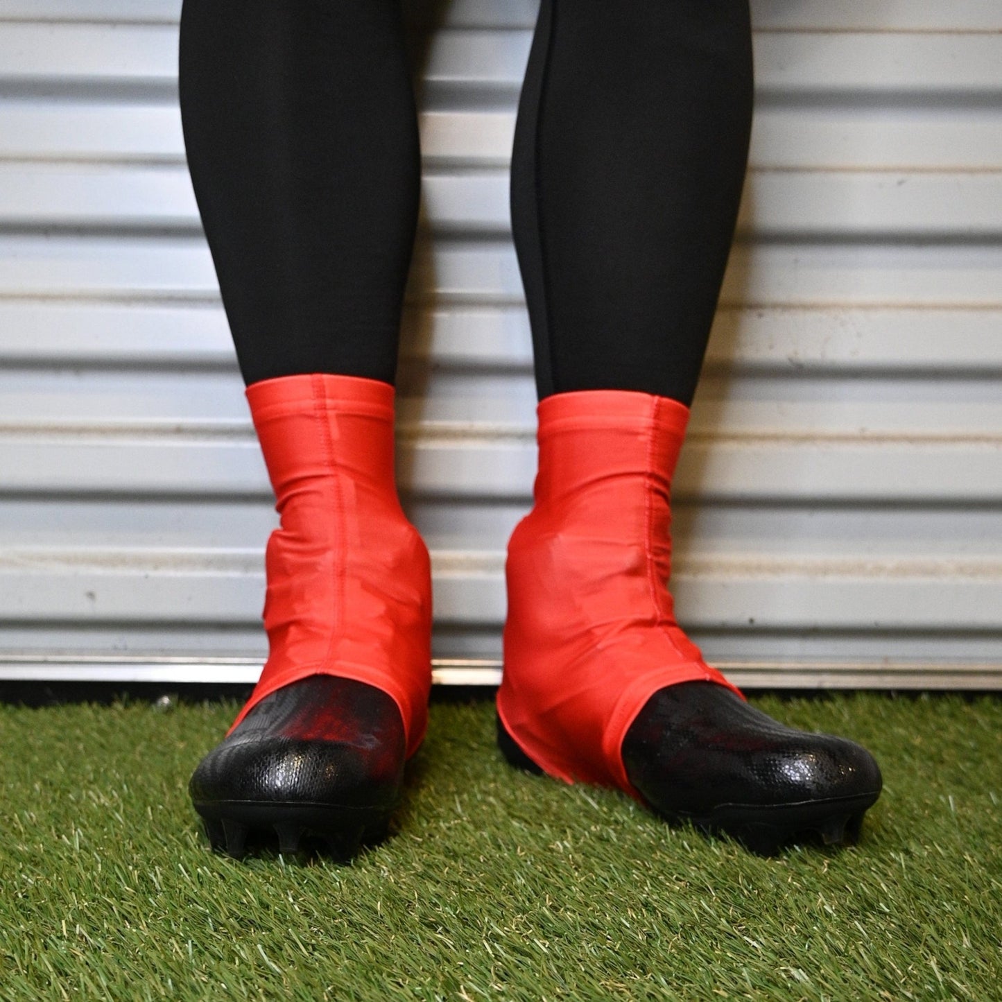 Red Cleat Covers (Spats) - Grit Grind Strength