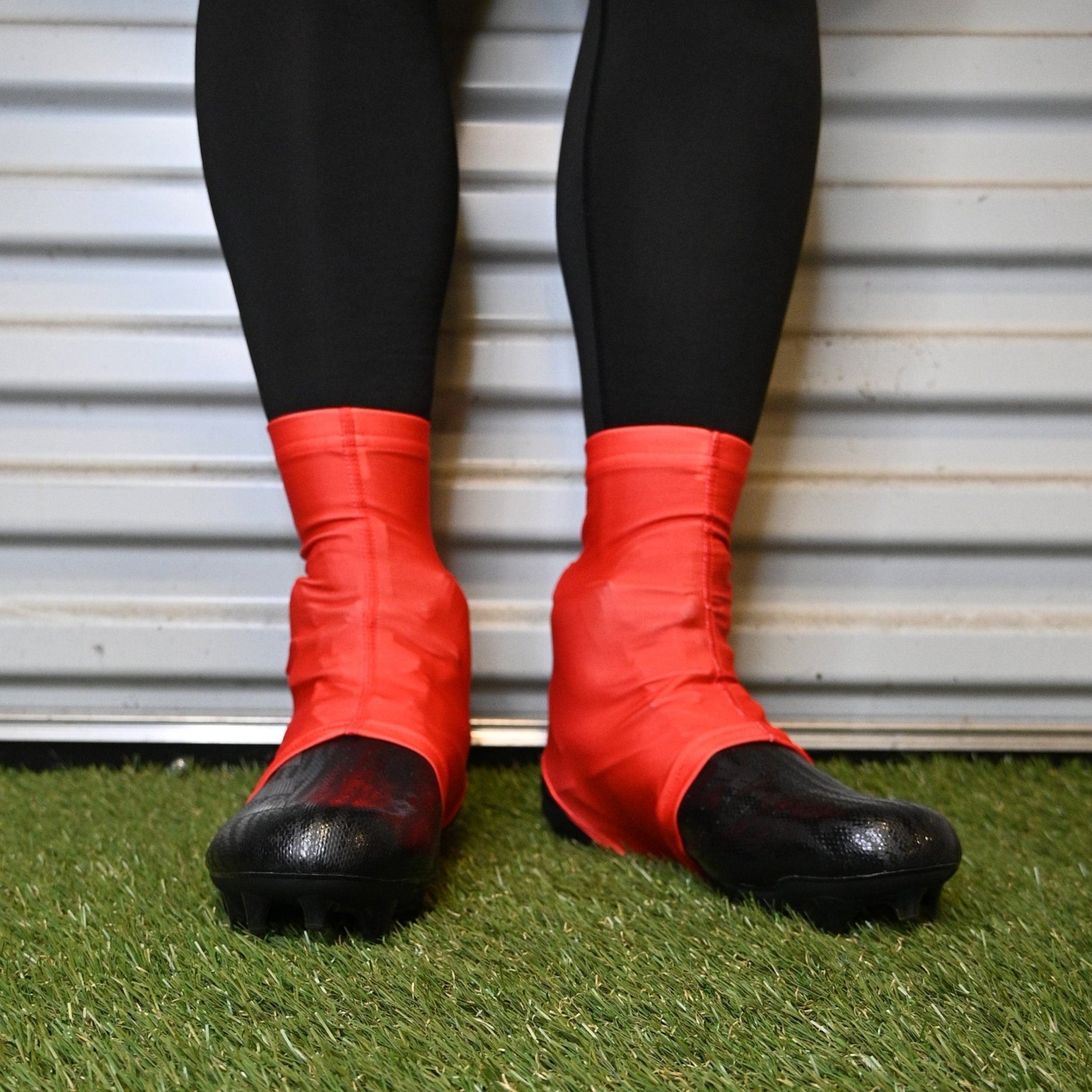 Red Cleat Covers (Spats) - Grit Grind Strength