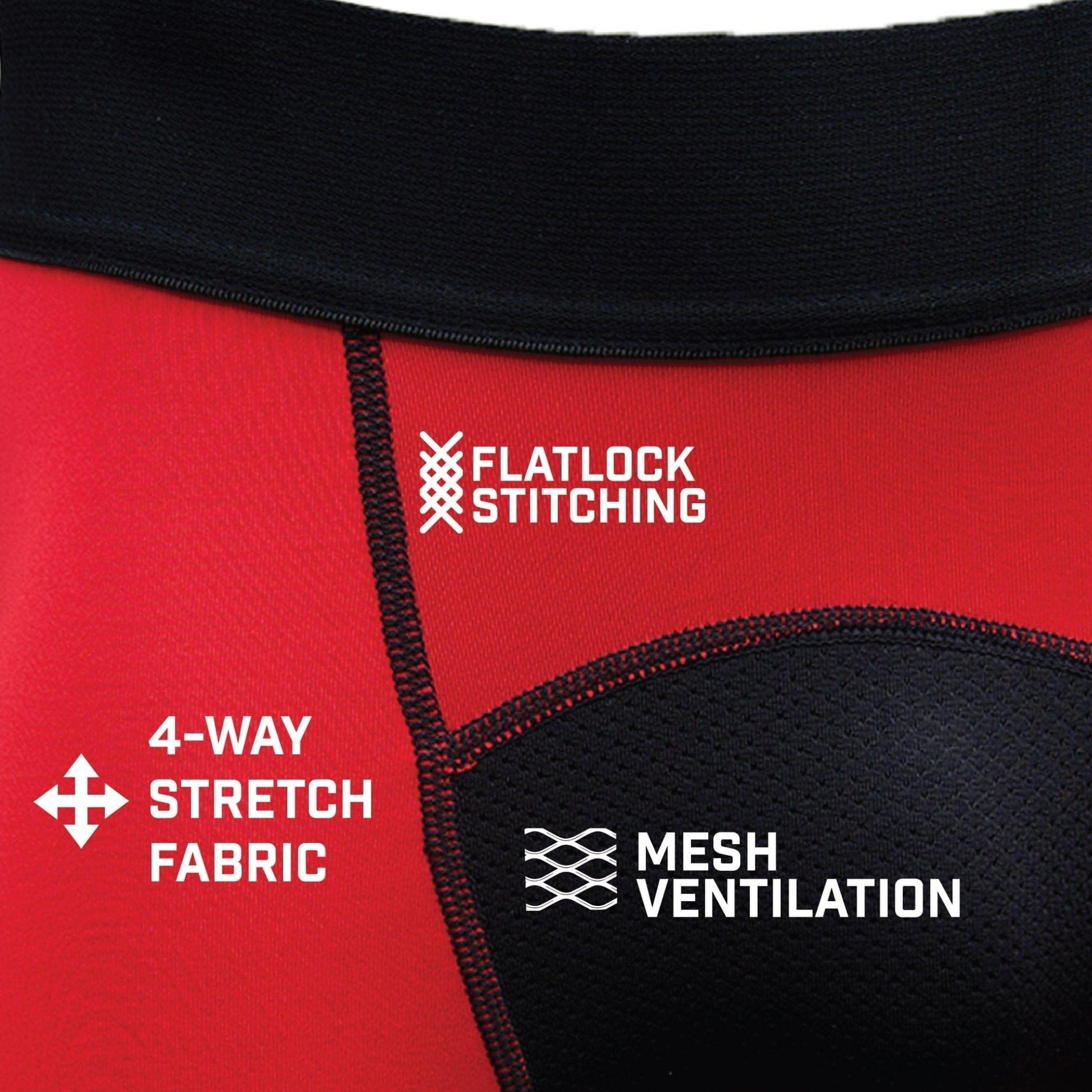 Red Compression Tights - Grit Grind Strength