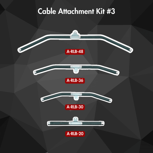Rotating Lat Bar Kit - Cable Attachment Kit 3 - Muscle D Fitness - Cable Attachment Storage Attachment set Single Double Hand Grips Lat Bar - Grit Grind Strength