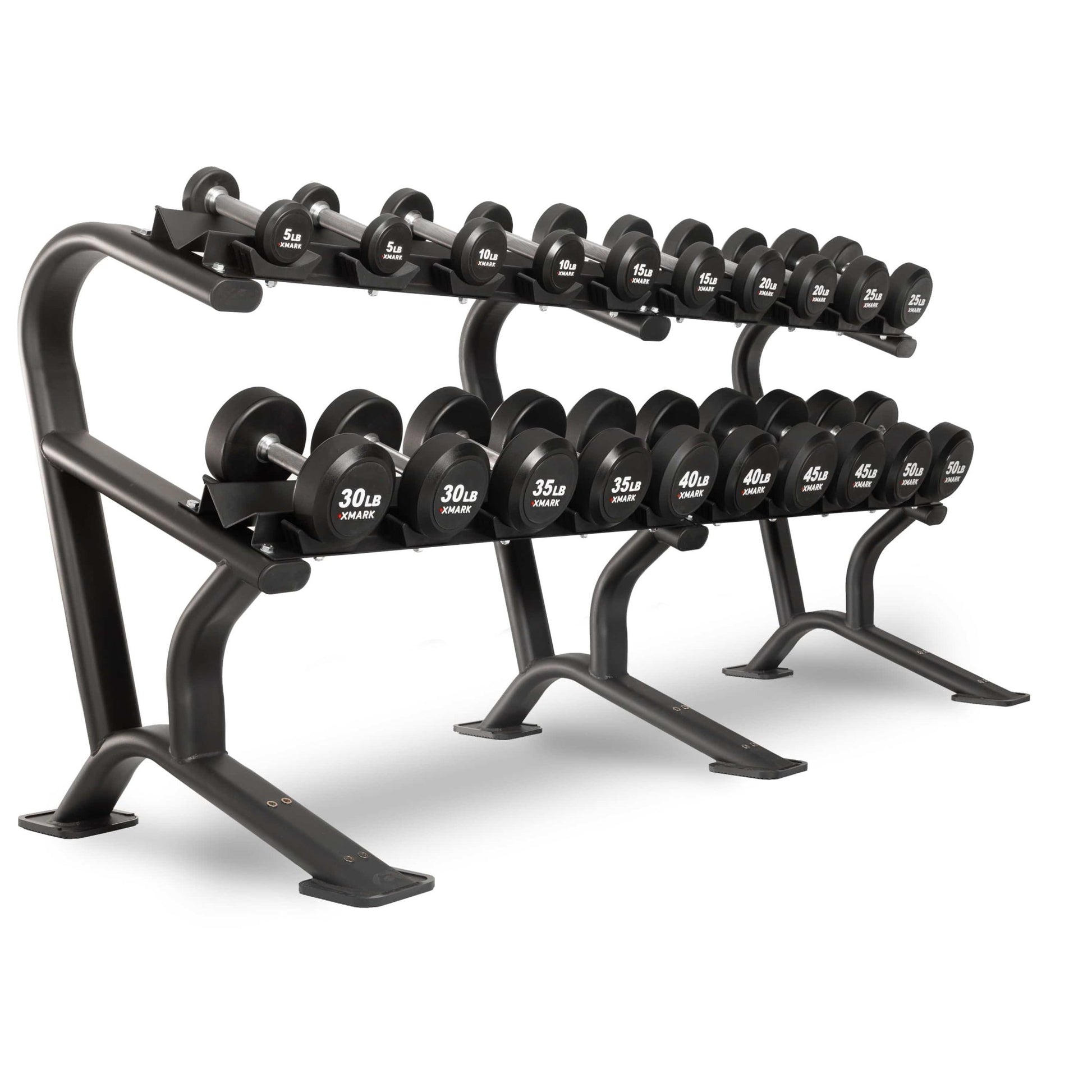 Round Commercial Urethane Dumbbells (5 - 50 lb and 5 - 75 lb Sets) - Grit Grind Strength