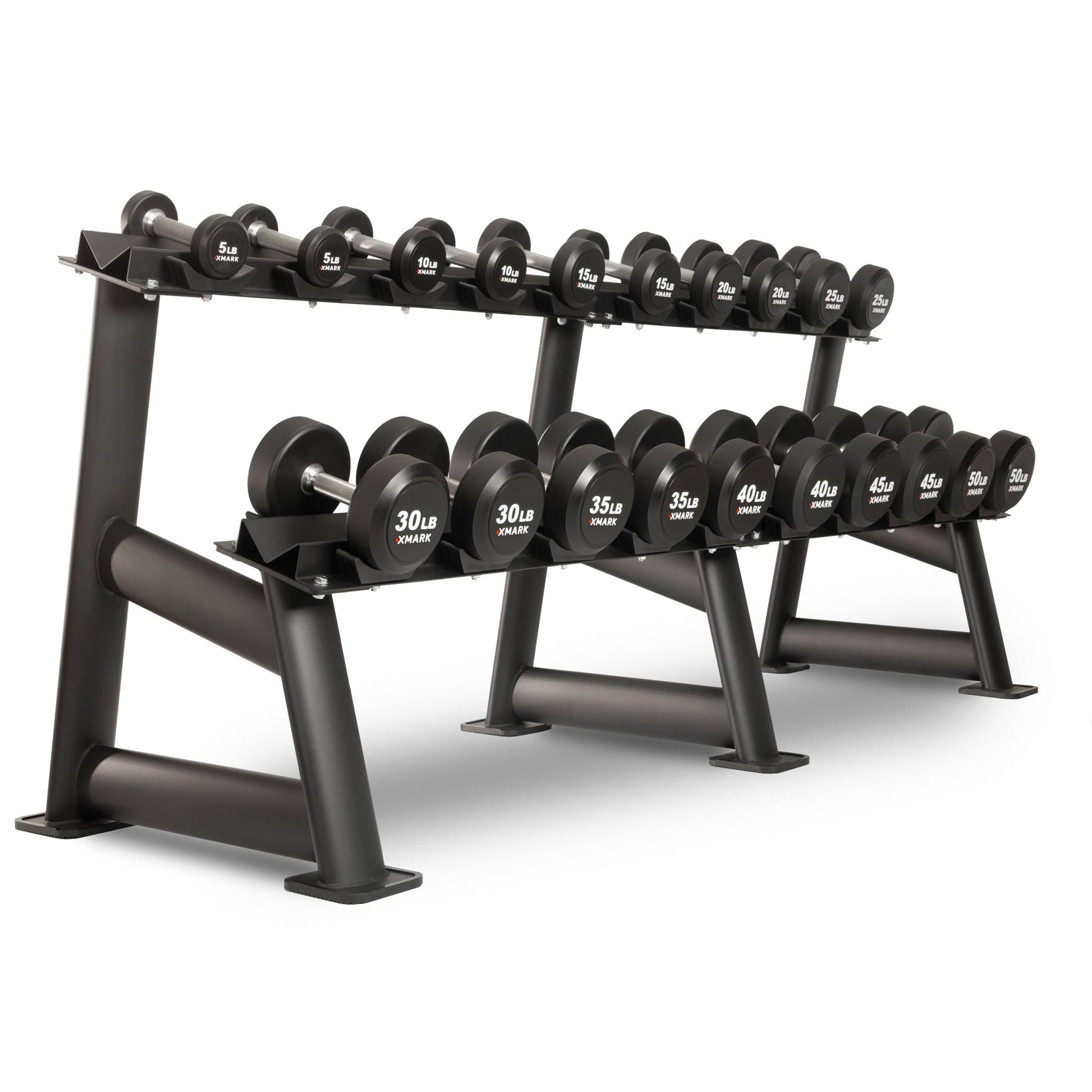 Round Commercial Urethane Dumbbells (5 - 50 lb and 5 - 75 lb Sets) - Grit Grind Strength