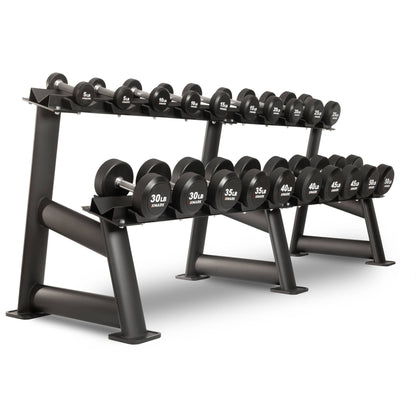 Round Commercial Urethane Dumbbells (5 - 50 lb and 5 - 75 lb Sets) - Grit Grind Strength