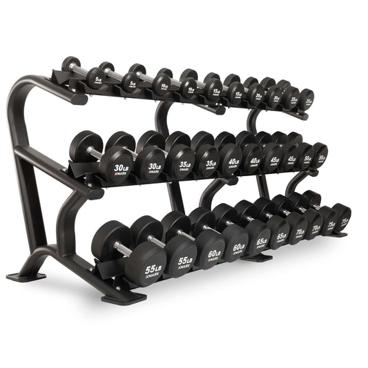 Round Commercial Urethane Dumbbells (5 - 50 lb and 5 - 75 lb Sets) - Grit Grind Strength