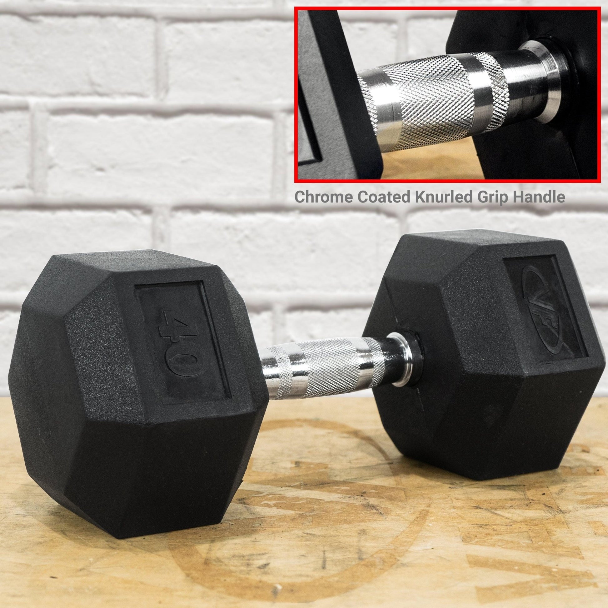 Rubber Coated Hex Dumbbells (3 - 70lbs) - Grit Grind Strength