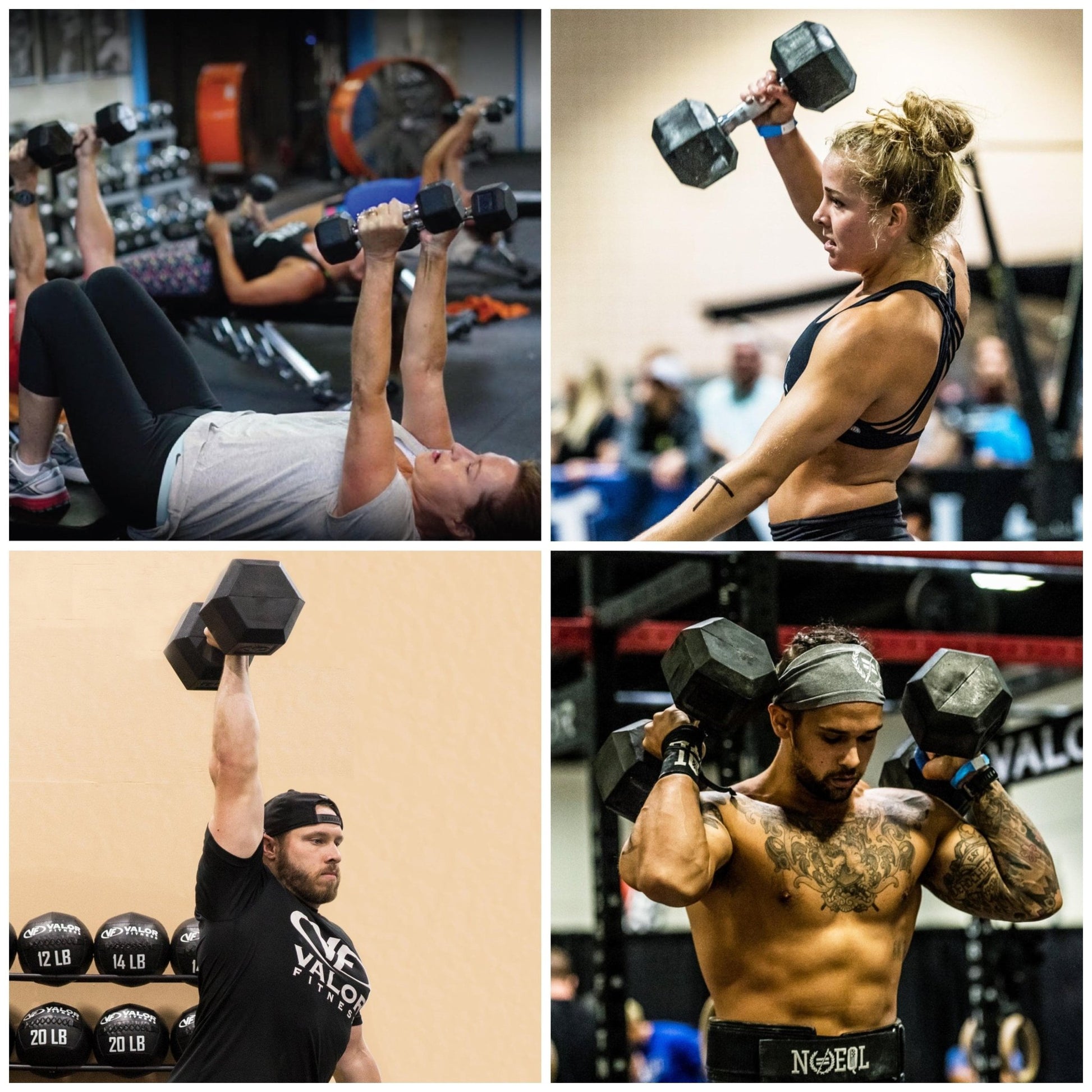 Rubber Coated Hex Dumbbells (3 - 70lbs) - Grit Grind Strength
