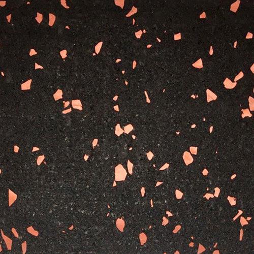 Rubber Gym Flooring - Black with Red Fleck - Muscle D Fitness - 6m & 8mm Thickness - Grit Grind Strength