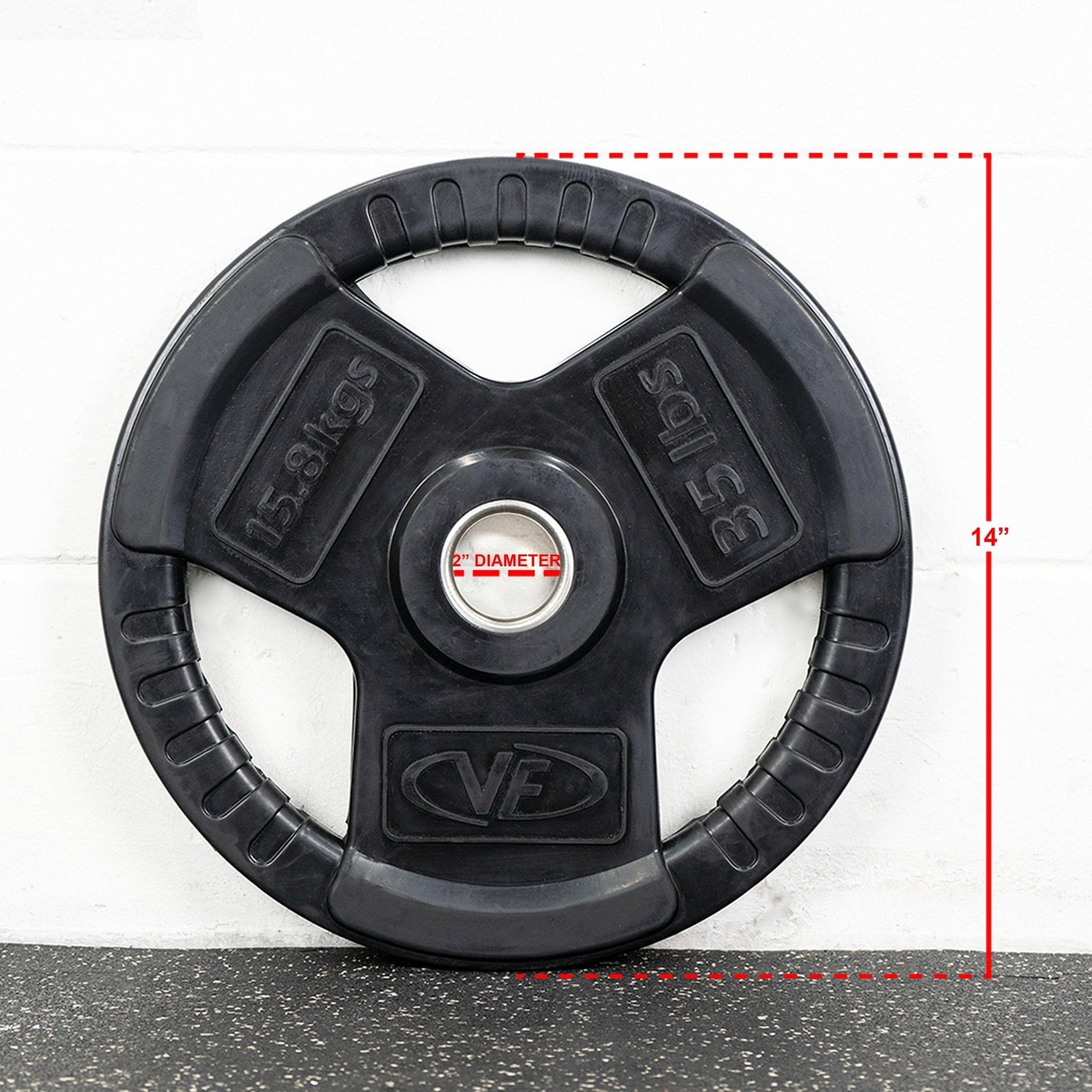 Rubber Olympic Plates (LB) - Grit Grind Strength