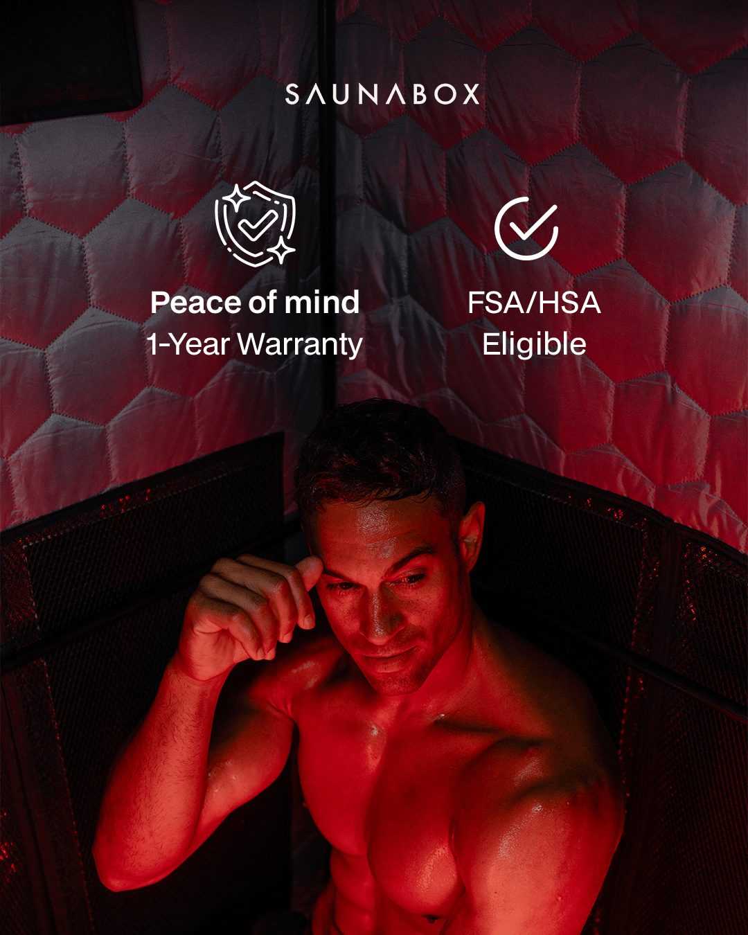 SaunaBox® Pulse: Infrared Sauna with Red - light Therapy - Grit Grind Strength