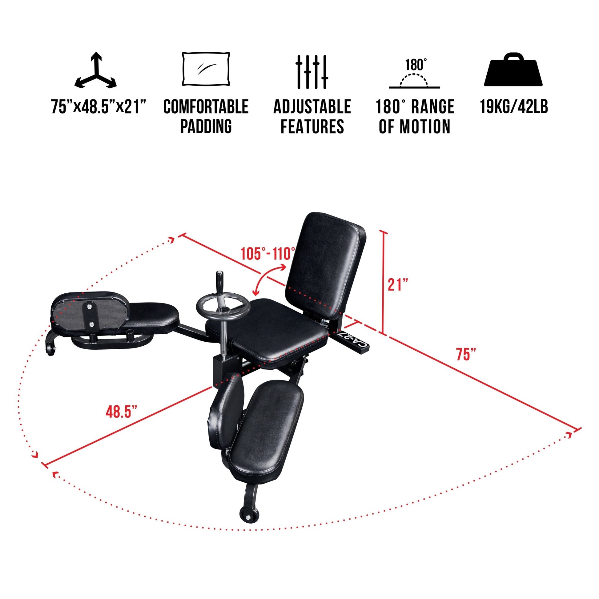 Seated Leg Stretch Machine - Grit Grind Strength