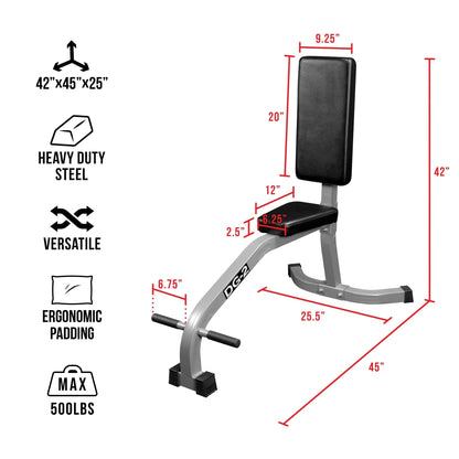 Seated Upright Stationary Benches - Grit Grind Strength
