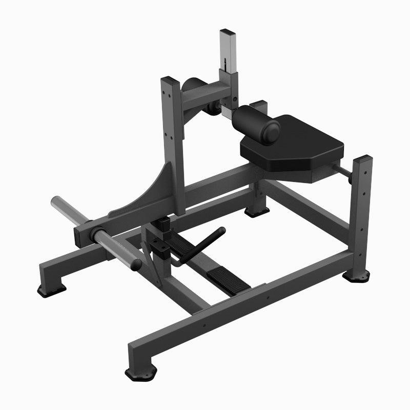 Excel Seated Calf Raise - Muscle D Fitness - Plate Load Foot Extension - Adjustable Roller Pads - Grit Grind Strength