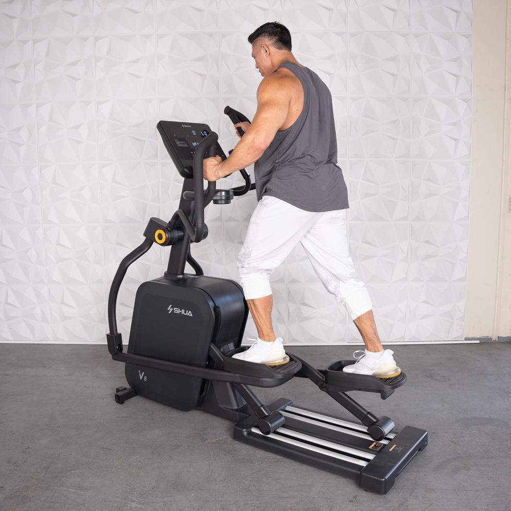 Self Powered Commercial Cross Trainer - Elliptical - Muscle D Fitness - Durable Commercial - Grade Cross Trainer Elliptical - Grit Grind Strength