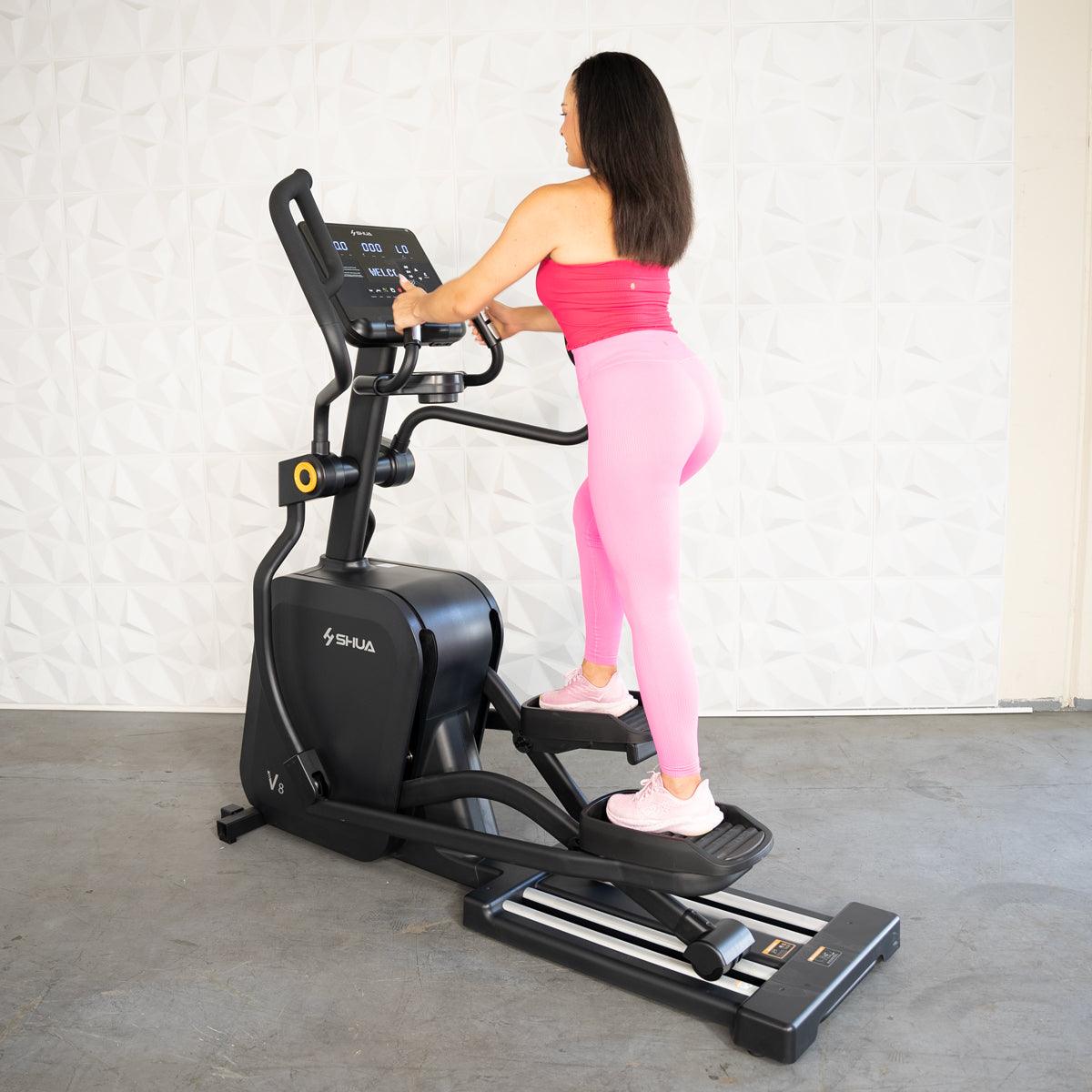 Self Powered Commercial Cross Trainer - Elliptical - Muscle D Fitness - Durable Commercial - Grade Cross Trainer Elliptical - Grit Grind Strength