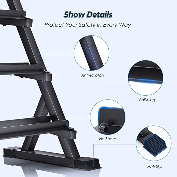 SFE 48" 3 Tier Dumbbell Rack - Grit Grind Strength