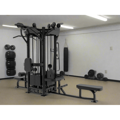 SFE Commercial 4 Station Jungle Gym Machine with (4) Weight Stacks (New) - Grit Grind Strength
