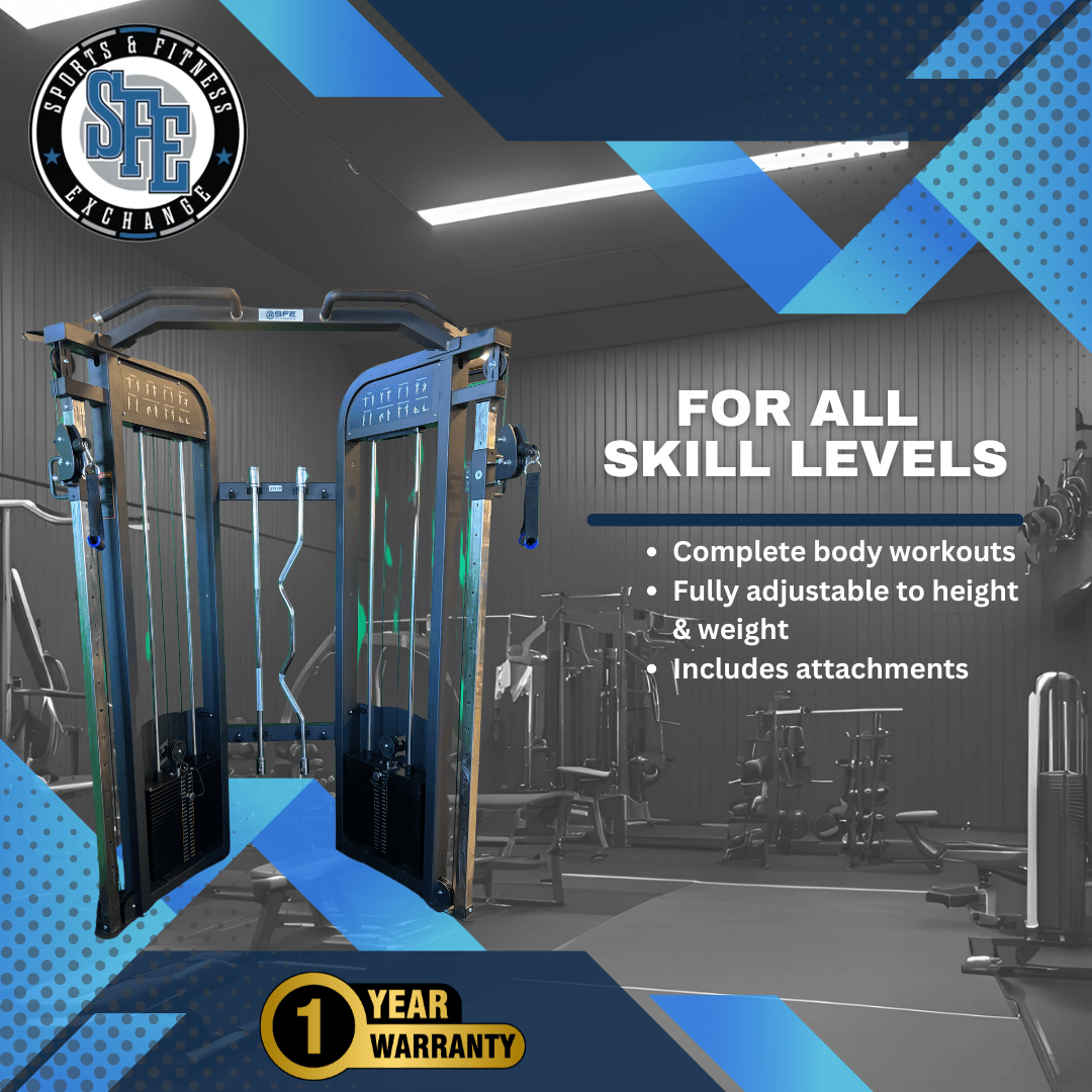 SFE Commercial Functional Trainer with 250lb weight stacks (New) - Grit Grind Strength