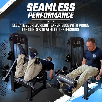 SFE Commercial Leg Extension Prone Leg Curl Combo w/250lb weight stack - Grit Grind Strength