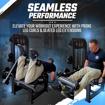 SFE Commercial Leg Extension Prone Leg Curl Combo w/250lb weight stack (New) - Grit Grind Strength