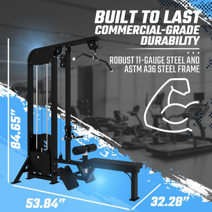 SFE Lat Pulldown & Low Row Combo w/ 250lb weight stack (New) - Grit Grind Strength