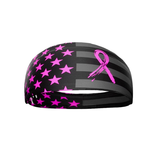 Shadow USA Flag - Breast Cancer Awareness Headband - Grit Grind Strength