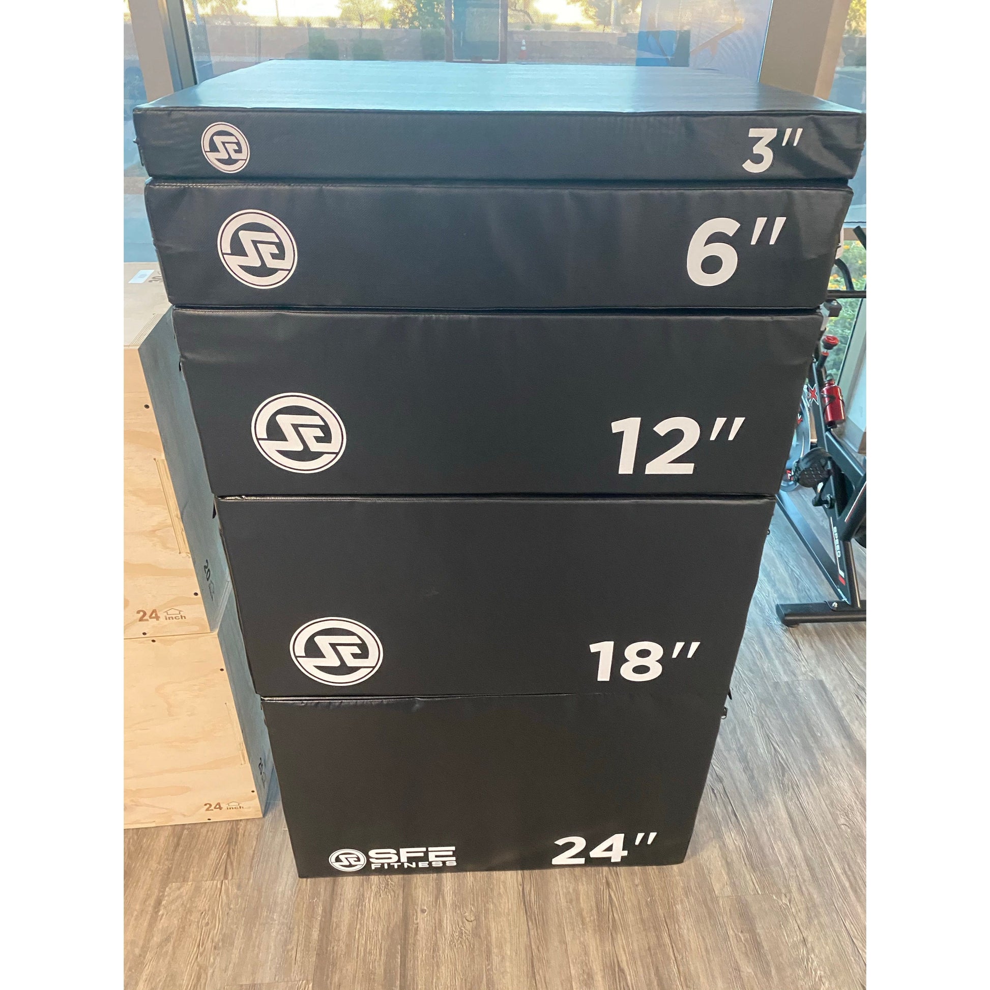 Sports & Fitness Exchange Accessories SFE Foam Plyo Box - 5 Piece Set - 3",6",12",18",24" (New)