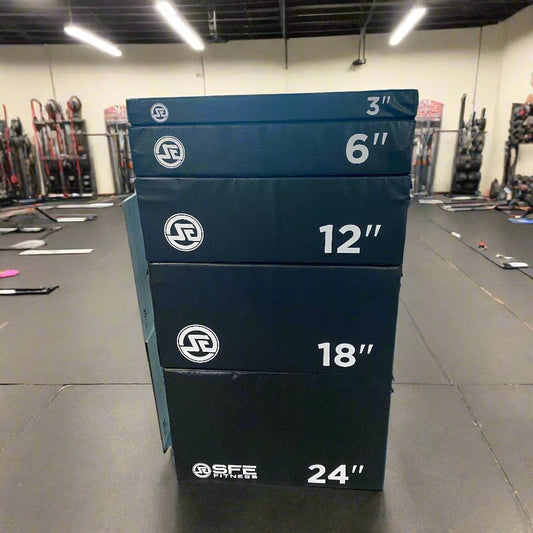 Sports & Fitness Exchange Accessories SFE Foam Plyo Box - 5 Piece Set - 3",6",12",18",24" (New)