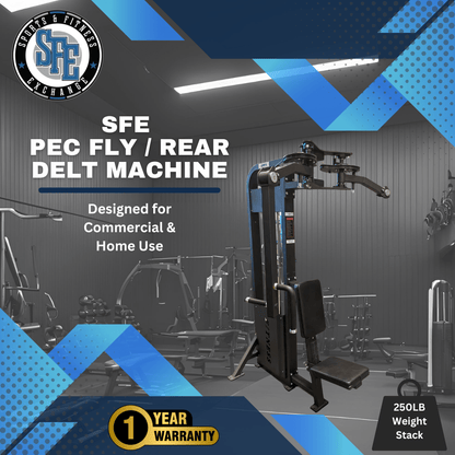Sports & Fitness Exchange Selectorized Weight Stack SFE Selectorized Pec Fly/Rear Delt Machine with 250lb weight stacks (New)