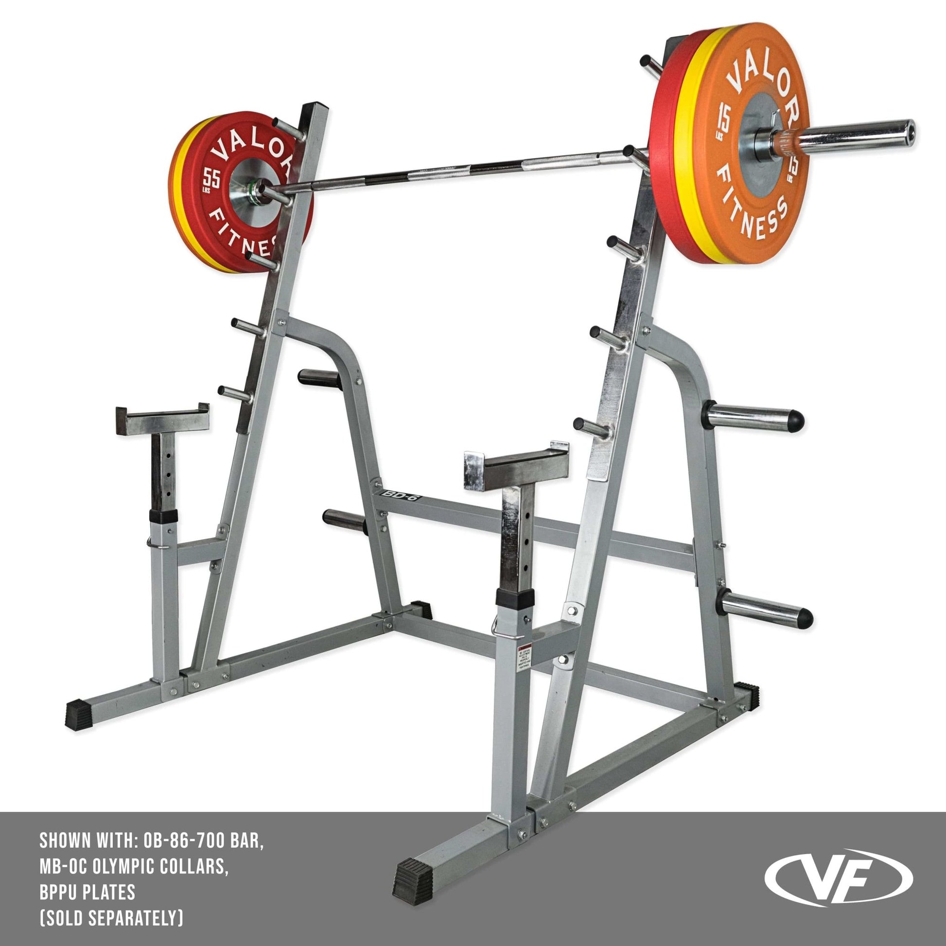 Squat - Bench Press Combo Rack w/ Plate Storage - Grit Grind Strength