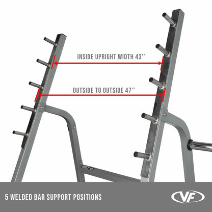 Squat - Bench Press Combo Rack w/ Plate Storage - Grit Grind Strength