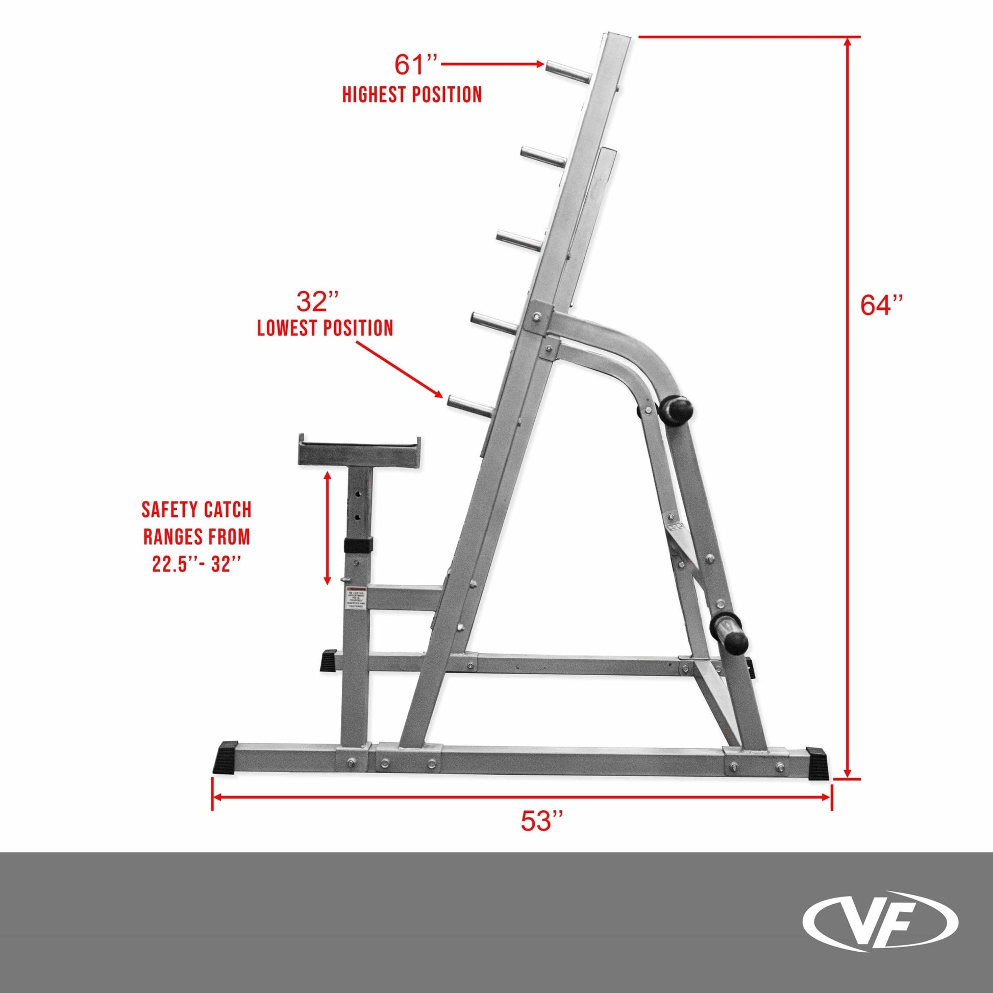 Squat - Bench Press Combo Rack w/ Plate Storage - Grit Grind Strength
