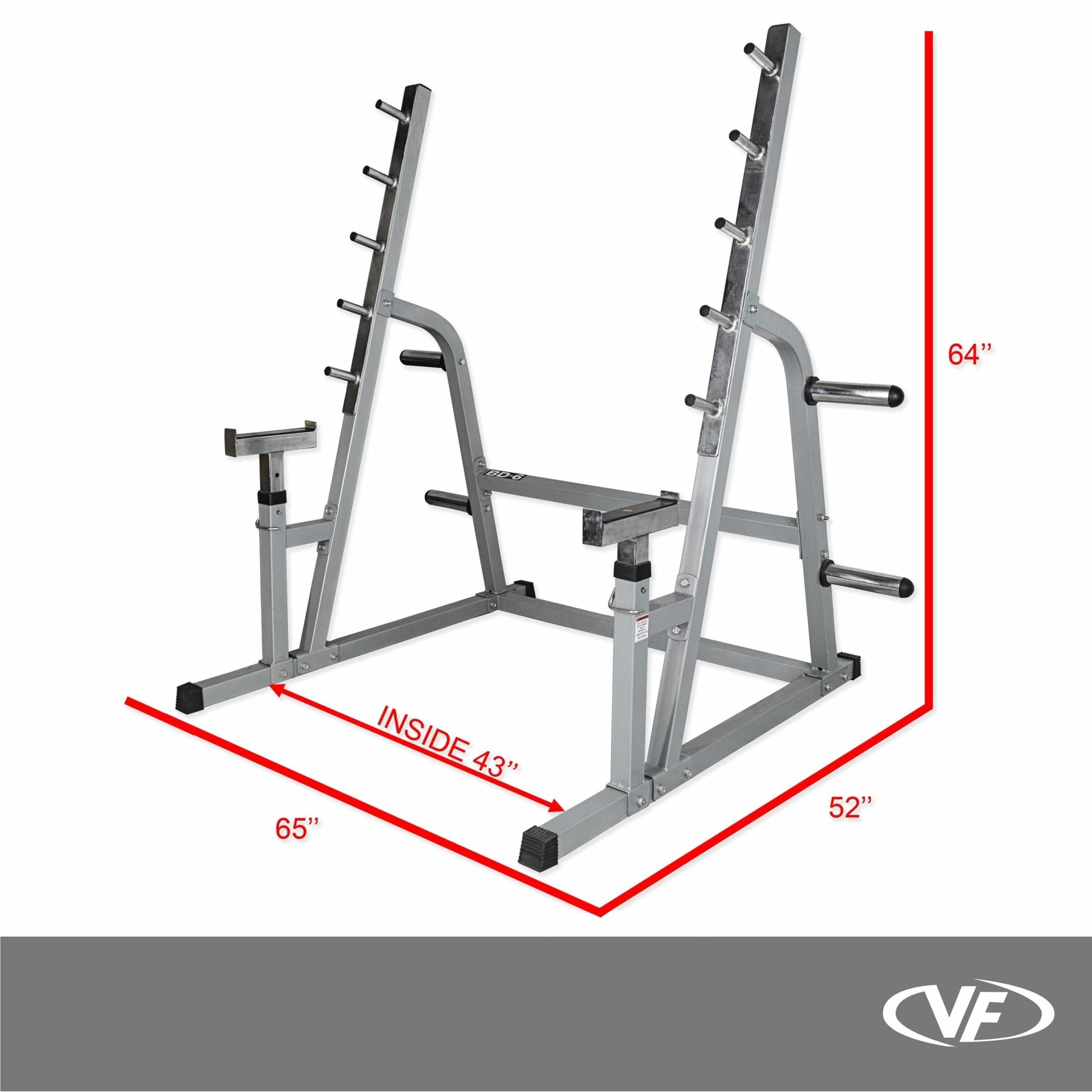 Squat - Bench Press Combo Rack w/ Plate Storage - Grit Grind Strength