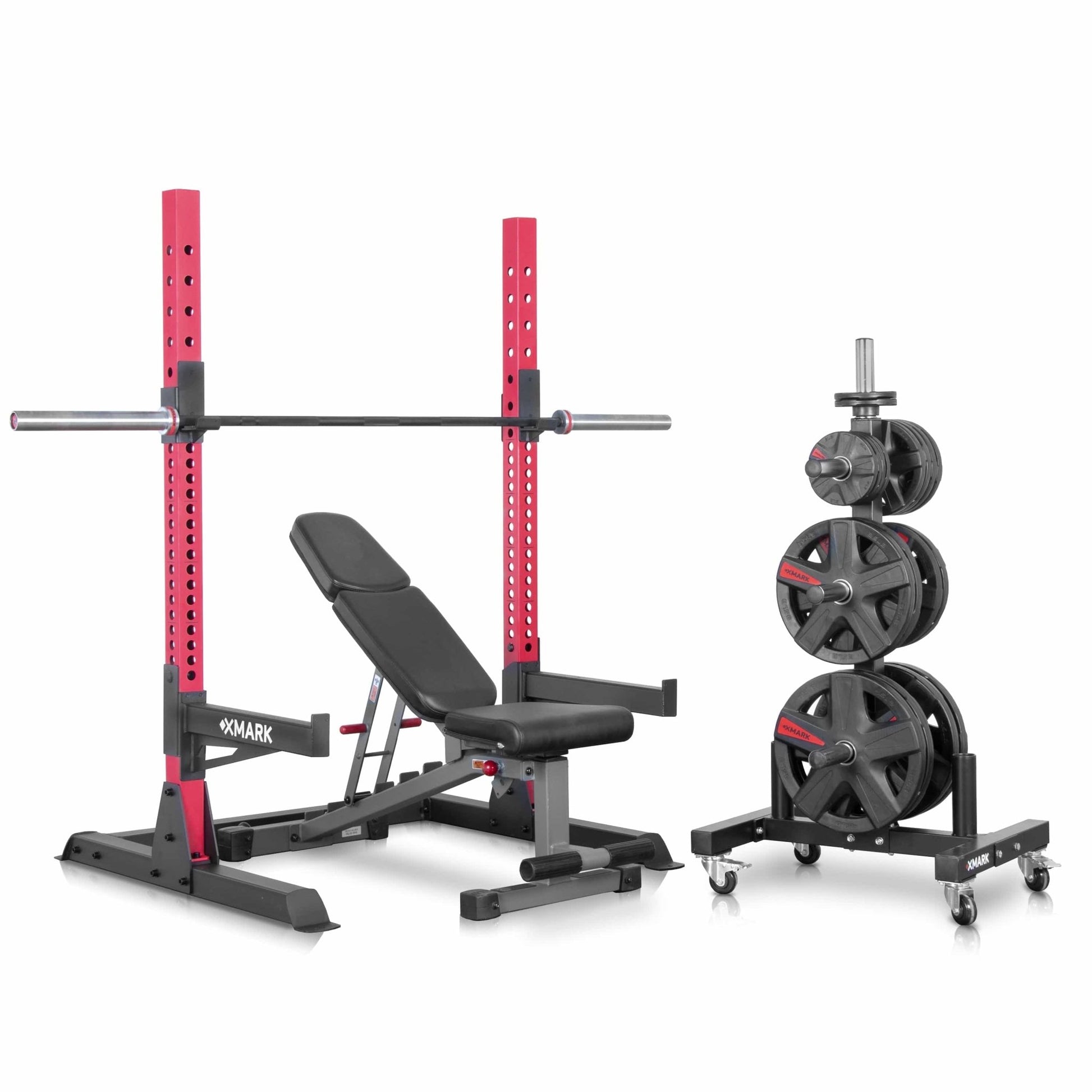 Squat Rack Home Gym Package with Bench & Weights - Grit Grind Strength
