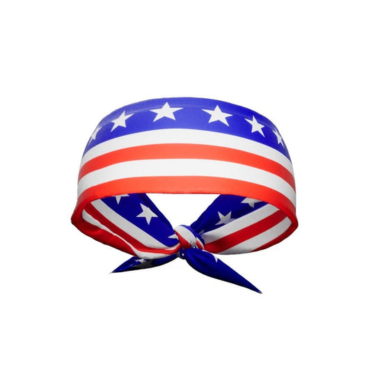 Stars & Stripes Tie Headband - Grit Grind Strength