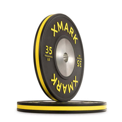 Striped Premium IWF Training Bumper Plates (LB) Pairs and Sets - Grit Grind Strength