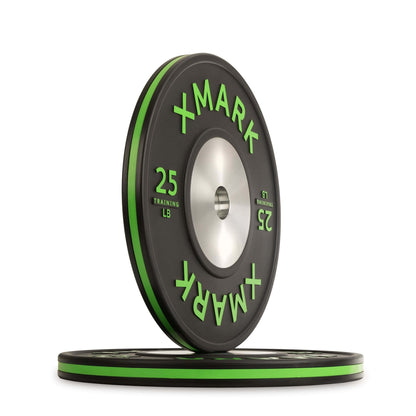 Striped Premium IWF Training Bumper Plates (LB) Pairs and Sets - Grit Grind Strength