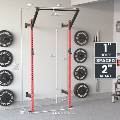 Synergee 2200 Series Wall Mounted Squat Rack - Grit Grind Strength